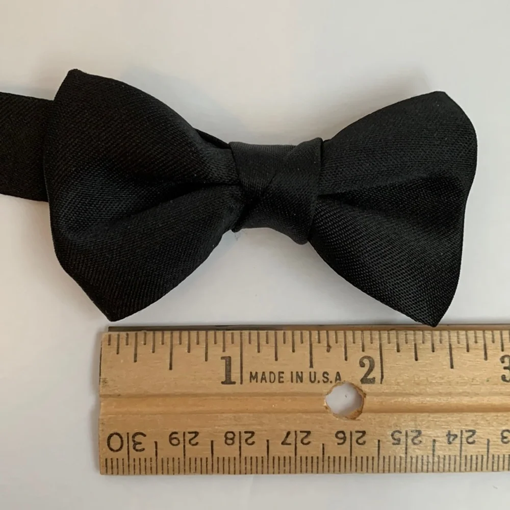 Mini Black Pre-tied Bow Tie